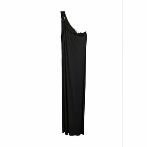 NWT Green Envelope Los Angeles One Shoulder Maxi Dress | Black | Size M